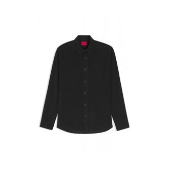 HUGO BOSS Overhemden, Heren, Zwart, L, Katoen, Epazo Shirt
