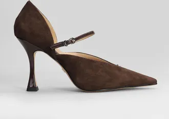 Lola Cruz Pumps In Brown Suede