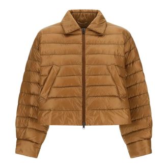 Herno Winter Jackets, female, Brown, Size: XS Ultralight Nylon Down Jacket