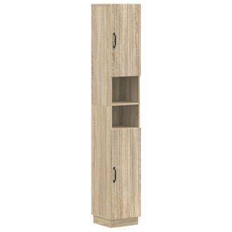 vidaXL Armario De Ba&ntilde;o Con Estante Abierto Hoorn Roble Sonoma Vidaxl