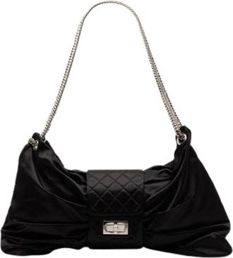 Chanel Pre-owned Borsa a Spalla Vintage Trapuntata in Raso - - Pre-owned - Donna - Nero - ONE SIZE