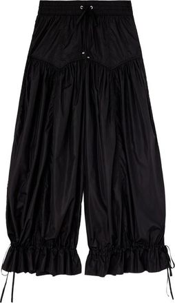 Ganni Trousers In Black Nylon
