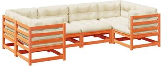 vidaXL Vidaxl - 6 Piece Garden Sofa Set with Cushions Wax Brown Solid Wood Pine