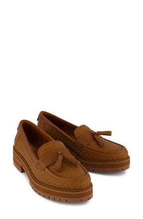 Toms Cara Platform Tassel Loafer in Brown at Nordstrom, Size 12