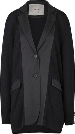 Jucca Jassen, Dames, Zwart, S, Wol, Giacca in maglia