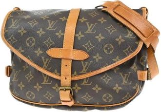 Louis Vuitton Vintage, unisex, Bruin, ONE Size, Pre-owned Vintage Canvas Cross Body Bag