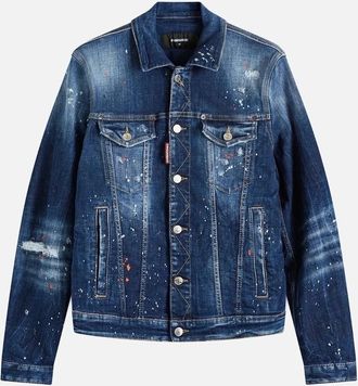 Dsquared2 Mens Dsquared2 Dan Navy Blue Jean Jacket - Size: Regular/36