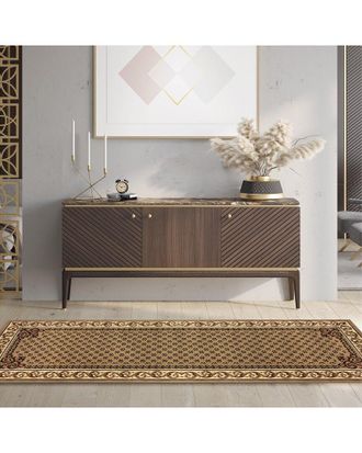 Superior Traditional Floral Scroll Vines Indoor Rug