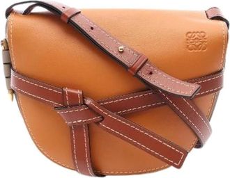 Loewe Pre-owned Gate Bag Leren Schoudertas - Dames - Vintage Schoudertas - Bruin - ONE Size - Leer - Vintage