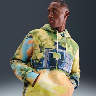 Nike Mens Standard Issue Therma-FIT Pullover Basketball Hoodie in Green | HV3516-365