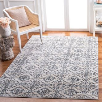 Safavieh Martha Stewart Isabella Machine Made Area rug, Cream / Grey Traditional Style Easy Care