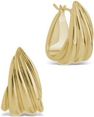 Sterling Forever Anouk Twist Hoop Earrings in Gold at Nordstrom Rack