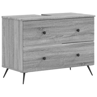 vidaXL Mueble De Lavabo Para Ba&ntilde;o Breda Sonoma Gris 82 X 41 X 59 Cm Vidaxl