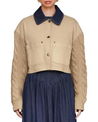 Avec Les Filles Sweater Sleeve Chore Jacket