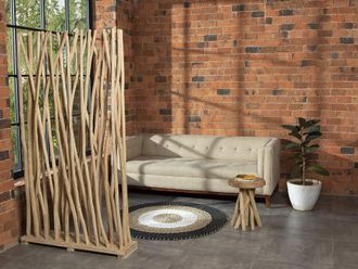 Vente-Unique Teak Wood Room Divider - L 100 X W 25 X H 180 Cm - Natural - GAYANA in Light Oak