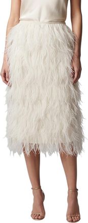 The Attico White Embellished Midi Skirt