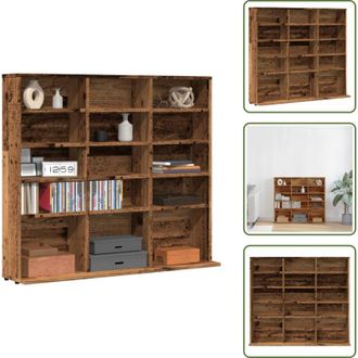 vidaXL Armadio in truciolato - vidaXL Mobile Porta CD Legno Antico 50x33x117,5 cm Legno Multistrato - Armadio per collezioni