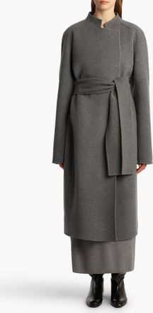 Khaite Deena Wool Belted Coat in Grey Melange at Nordstrom, Size X-Small