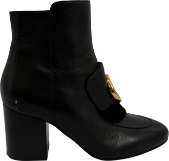 Chlo&eacute; Pre-owned Womens Chlo&eacute; C Ankle Boots in Black Leather - Size EU 39
