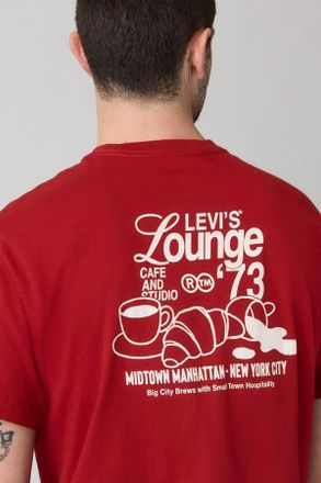 Levi's Relaxed Fit Graphic Tee - Hombre - L - Rojo / Levis Lounge Emboldened