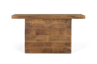 Giner&Colomer Mesa consola de madera de mango con base de pedestal