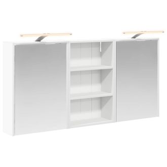 vidaXL Juego De Muebles De Ba&ntilde;o Con Estante 3 Pcs 126 X 16 X 62.5 Cm Vidaxl