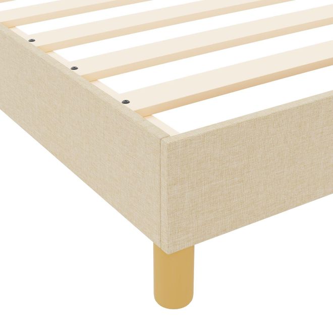 Generic Creme Bettrahmen 207x206x128 cm Stoff, Geräumiges Design für 2 ...