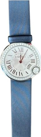 Cartier Ballon Blanc Diamond Watch with Silk Strap Size S