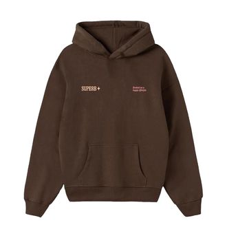 S&uuml;perb Noem me geen baby Hoodie Geborsteld Oversize Bruin SUPERB vrouw