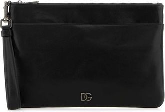 Dolce & Gabbana Black Leather Clutch