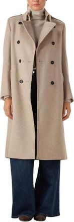 Drykorn Jassen, Dames, Beige, M, Wol, Elegante wollen jas voor stijlvolle vrouwen