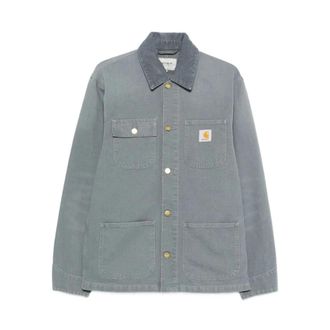 Carhartt Work in Progress Carhartt Wip, Light Jackets, male, Blue, Size: XL Michigan Coat