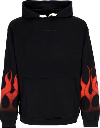 Vision Of Super Flames Hoodie Zwart/Rood - Heren - Hoodies - Zwart - XL - Katoen - Hoodies & sweatvesten