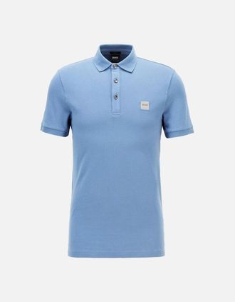 HUGO BOSS Mens Hugo Bossl Mens Slim Fit Blue Passenger Polo Shirt - Size: 38