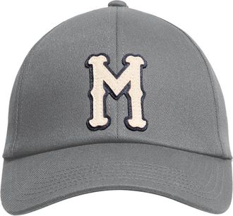 Moncler Moncler Cotton Gabardine Baseball Cap, Men, Grey, Size: One Size