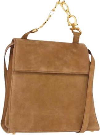 Ferragamo Pre-owned Handbags, female, Beige, Size: ONE SIZE Pre-owned Handbag