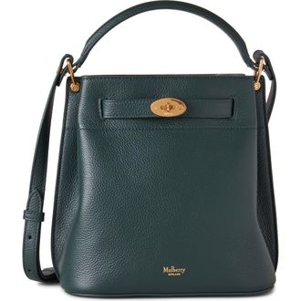 Mulberry Islington Leather Bucket Bag in Mulberry Green at Nordstrom