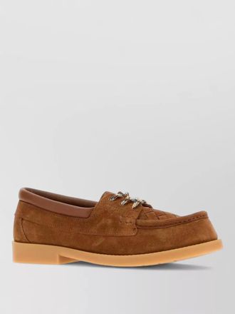 Bottega Veneta suede pier boat shoes lace up