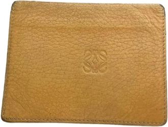 Loewe Pre-owned Puzzle Card Holder - Dames - Vintage Accessoires - Geel - ONE Size - Leer - Vintage