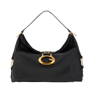 Guess Shoulder Bags, female, Black, Size: ONE SIZE Handbag with Zip and Inside Pocket