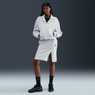 Nike Womens Nike Sportswear Tech Fleece Skirt in Grey | IM6181-013