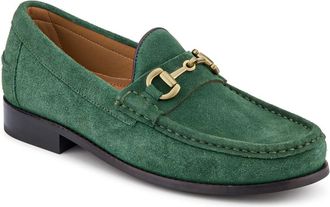 Jones Bootmaker Mens Roan Leather Slip-On Shoes - Olive - Size UK 10