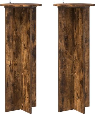 vidaXL Soporte De Plantas 2 Uds. Roble Ahumado &Oslash;40 X 100 Cm Vidaxl