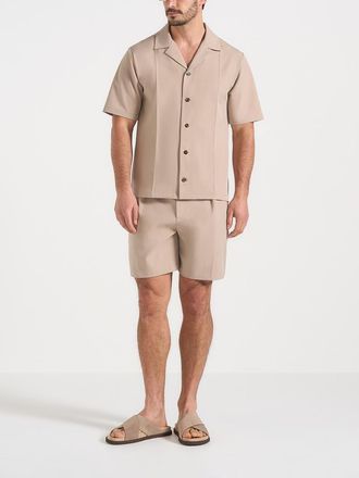 Mani&egrave;re De Voir Felix Tailored Shirt in Taupe at Nordstrom, Size Medium