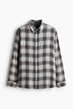 H&M Relaxed Fit Shirt in Blue/plaid at Nordstrom, Size Xxx-Large