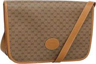 Gucci Pre-owned Leather gucci-bags - Dames - Vintage Schoudertas - Bruin - ONE Size - Leer - Vintage
