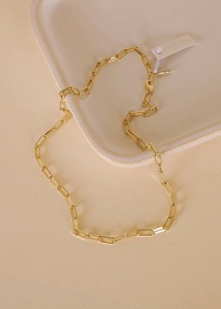 JaxKelly Womens Large Link Chain Necklace In Gold
