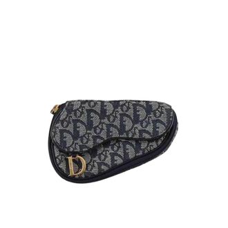 Dior Pre-owned Saddle Wallet - Dames - Pre-owned - Blauw - Maat: ONE Size