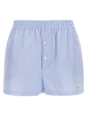 Moschino Blue Cotton Bermuda Womens Shorts