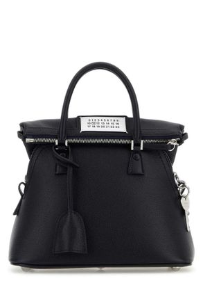 Maison Margiela Navy blue leather mini 5AC handbag